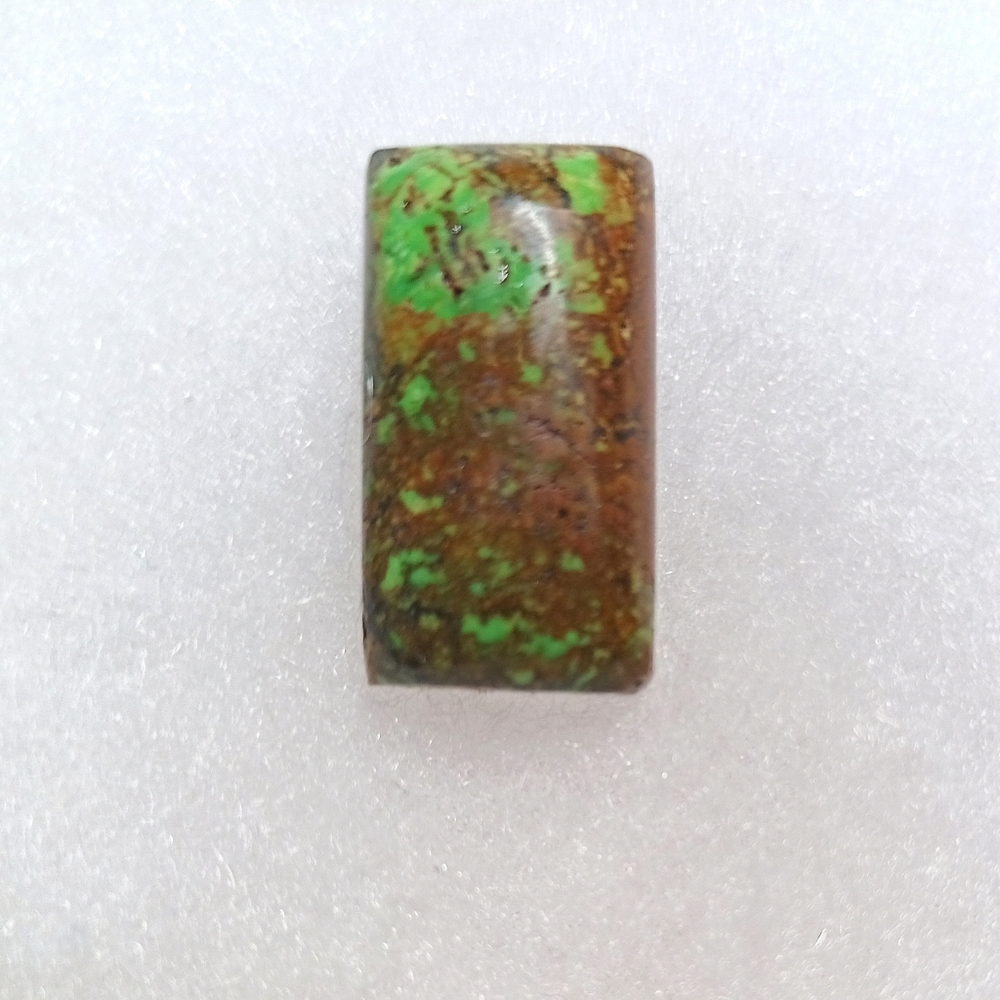 Large 22.7 Crt Rectangular Cut Natural Lime Turquoise Loose Cabochon